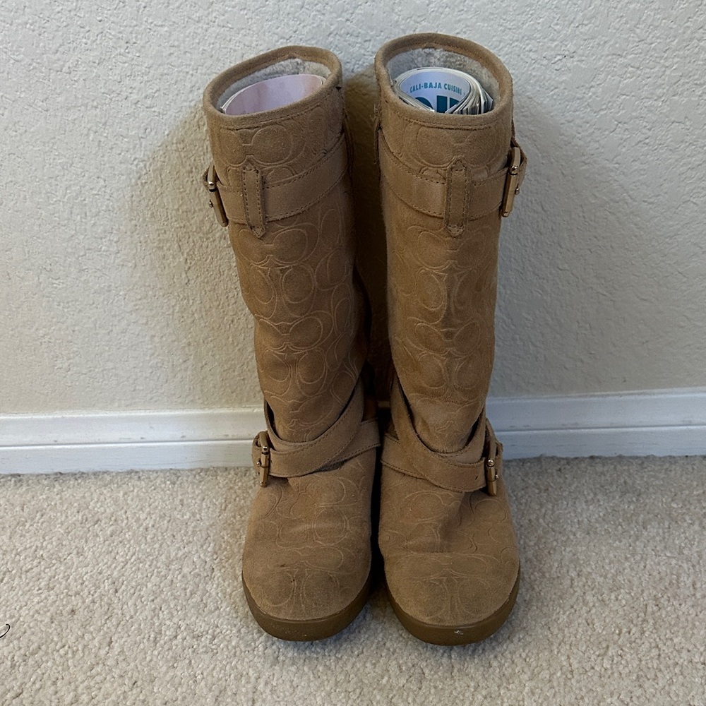 Coach Tan Knee-High Boots